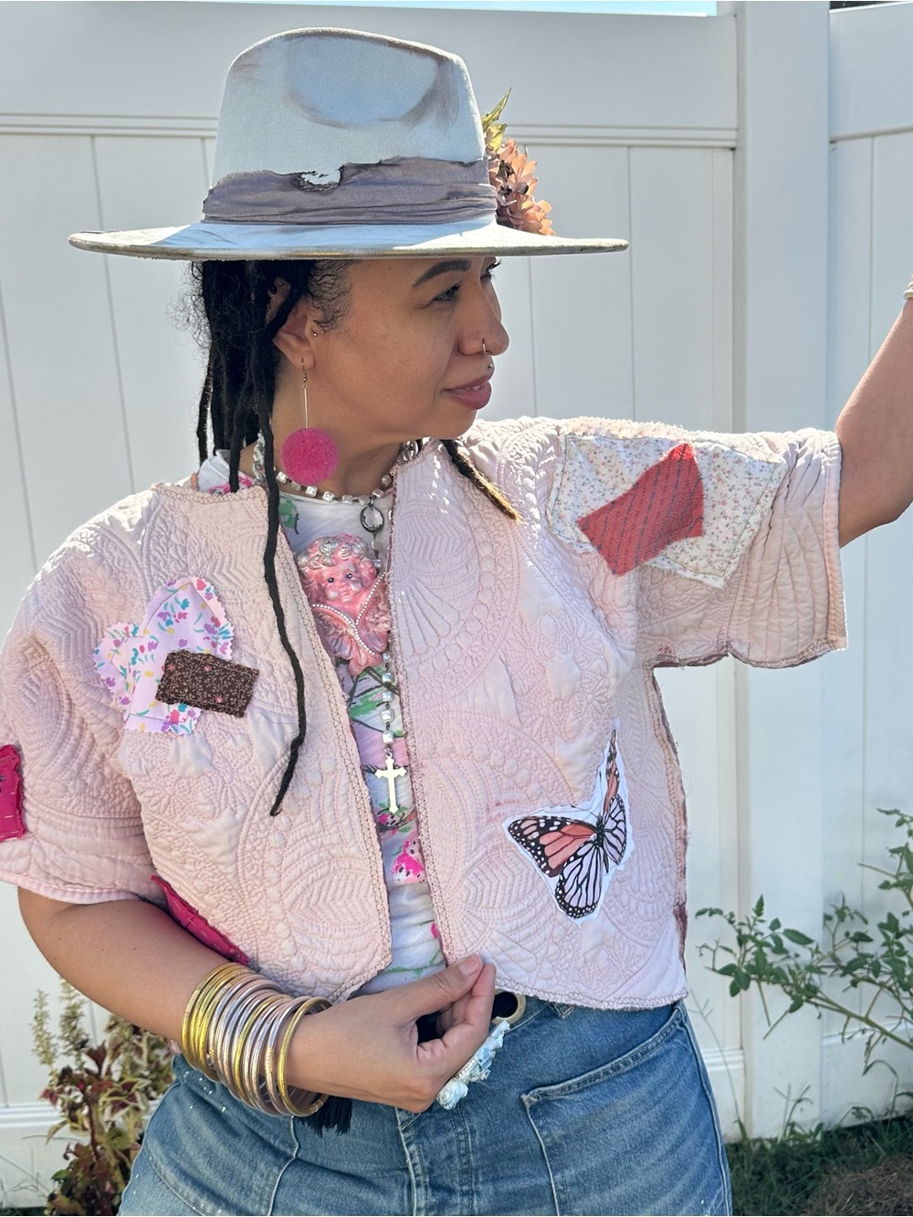 Handmade quilted patchwork jacket - Picture 3 of 5